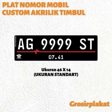 Plat nomor mobil Akrilik Custom
