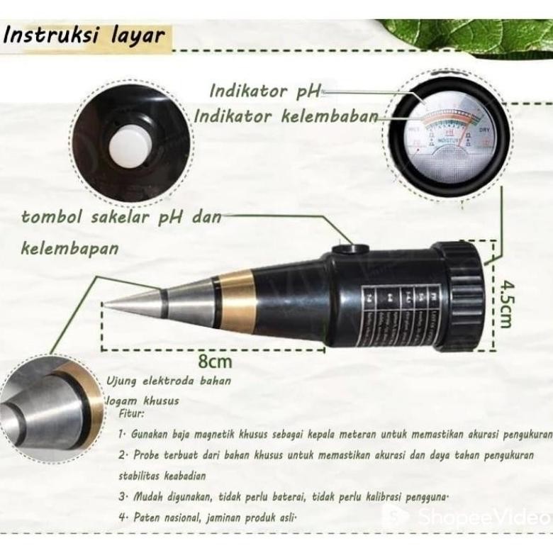 pH Meter Tanah VT-05 Original, Akurat, Handal, Soil Meter, Alat pH Tanah, Alat Ukur pH Tanah, PH Met