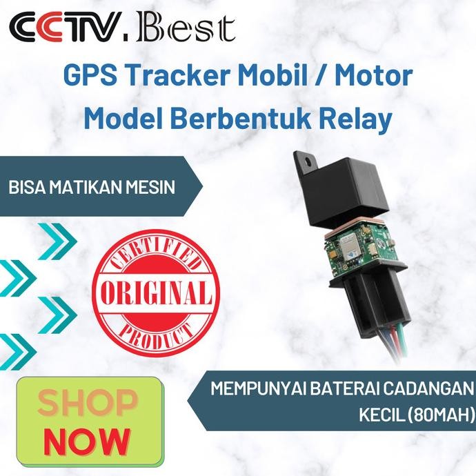 GPS Tracker Mobil / Motor Model Berbentuk Relay Bisa Matikan Mesin