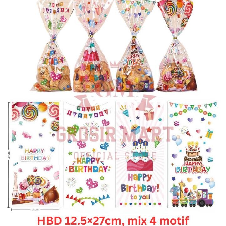 Sd-67 Isi 50 Lembar Plastik Kado Hadiah Bingkisan Snack Ulang Tahun Karakter Lucu Plastik Snack Ulta