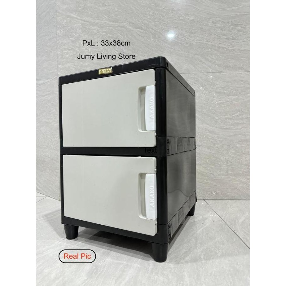 Lemari Pakaian Plastik Minimalis Murah Susun 2 Warna Catur Pintu Furniture Original