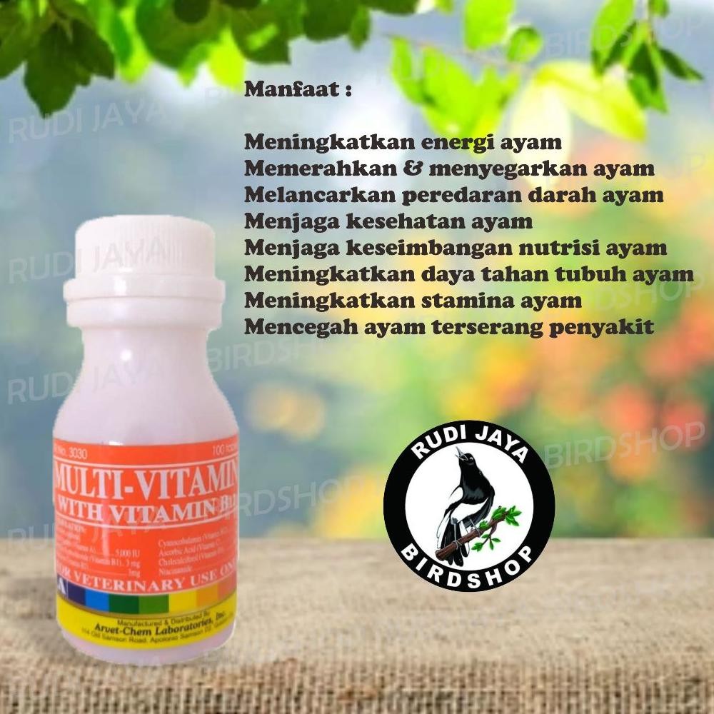 Jpf-1015 Multivitamin Multi-Vitamin Import Ayam Aduan Eceran 1 Tablet Dengan Vitamin B12 Arvet-Chem 
