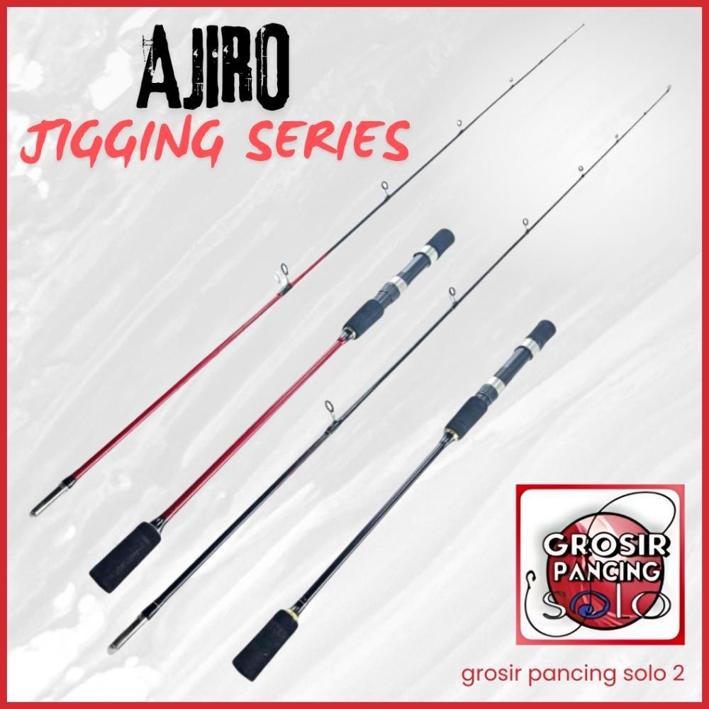 joran pancing jigging laut kaku kuat ajiro full variasi warna bahan fiber solid 150 165 180 cm