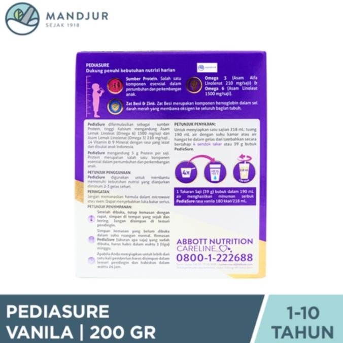 Promo Pediasure Vanila 200 Gram - Susu Pendukung Nutrisi Pertumbuhan Anak