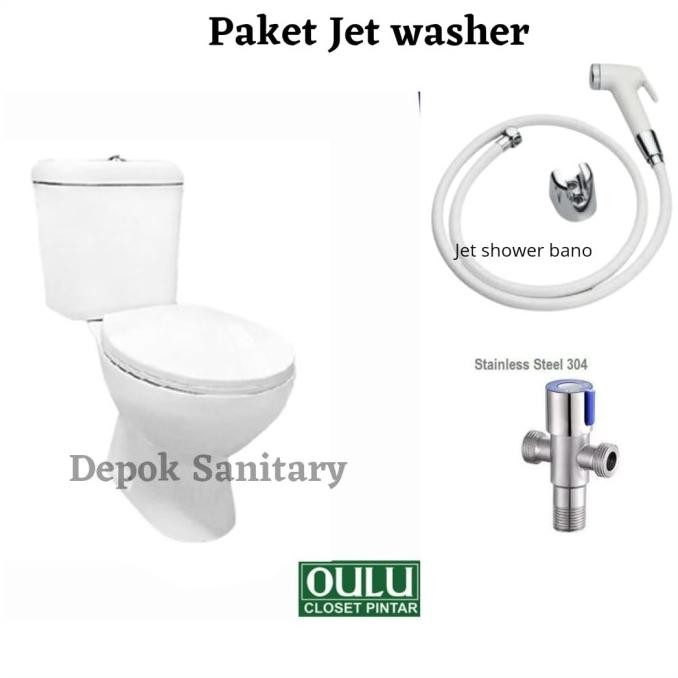 Grosir Closet /Kloset Duduk Oulu C 633/ C633 Washdown White/ Closet Duduk
