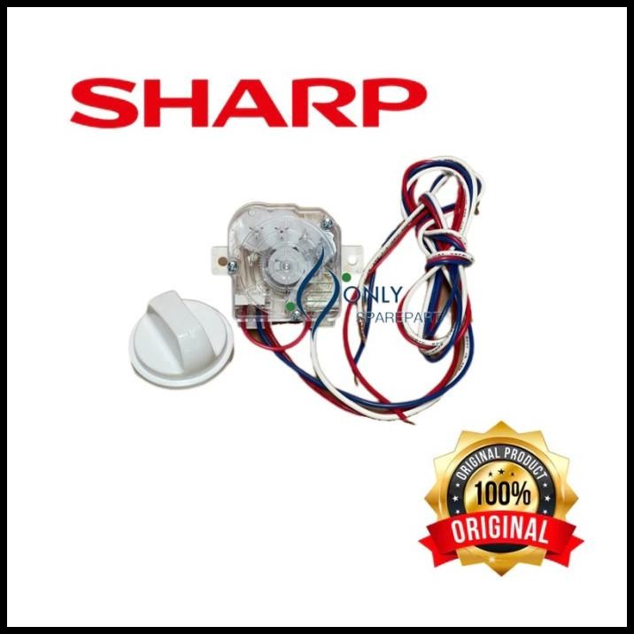 [ Sharp Es-T65M ]Timer Mesin Cuci Sharp Original 3 Kabel + Knop 1 Set