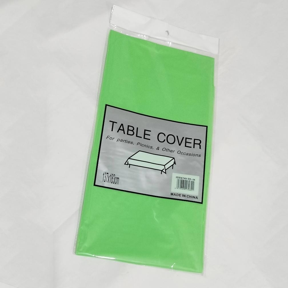 Taplak Meja Plastik / Pesta Ulang Tahun Polos Hijau Murah