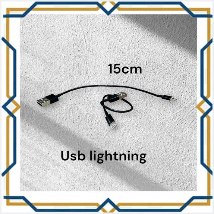 [BOS] KABEL DATA KABEL USB LIGHTNING FAST CHARGING PENDEK 15CM MURAH FOR IP4-12PRO