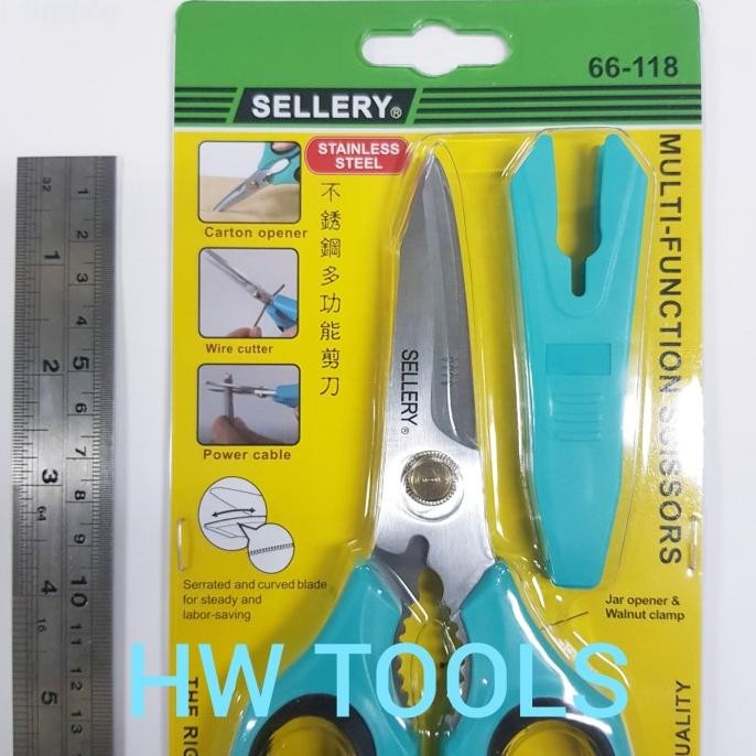 

GUNTING SERBAGUNA STAINLESS STEEL MULTIFUNCTION SCISSORS SELLERY