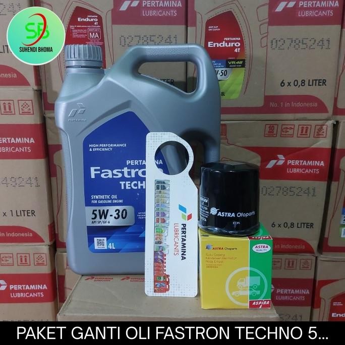 Grosir Paket Ganti Oli Fastron Techno Sae 5W-30 4L & Filter Aspira