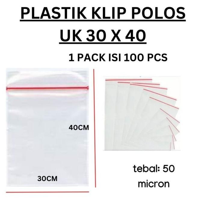 Kantong Plastik Klip Bening, Plastik Zipper/ Zip Lock, Plastik Baju Original