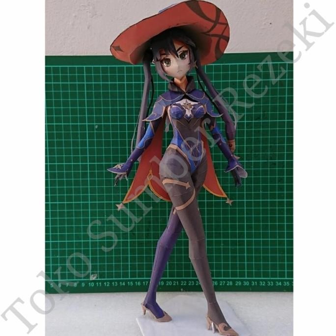 Produk Baru Action Figure Genshin Impact Mon Papercraft Pajangan Patung Statue 3D