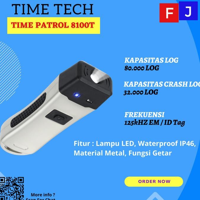 TIME TECH - TIME PATROL 8100T ALAT PATROLI SATPAM (PATROL SYSTEM) ORIGINAL DAN TERPERCAYA
