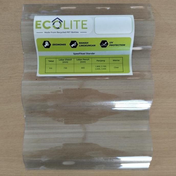 Instant Fiber Gelombang 80 X 180 Ecolite / Plastik Atap Original