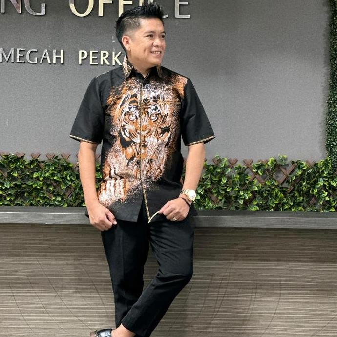 KEMEJA BATIK TULIS PRIA FORMAL TANGAN PENDEK EXCLUSIVE BAHAN KATUN SOLO PREMIUM FULL LAPISAN TRY WAF
