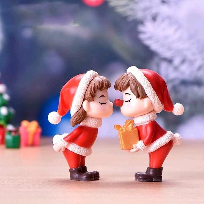Produk Baru Koleksi Miniatur Dekorasi Ornament Natal Sinterklaus Pohon Natal Patung Kecil