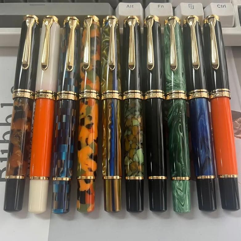 

Smooth Admok M800 Acrylic Piston Fountain Pen German Bock/Schmidt Soft No.6/35# Nib Inking Pelikan Copy Students Writing Gift