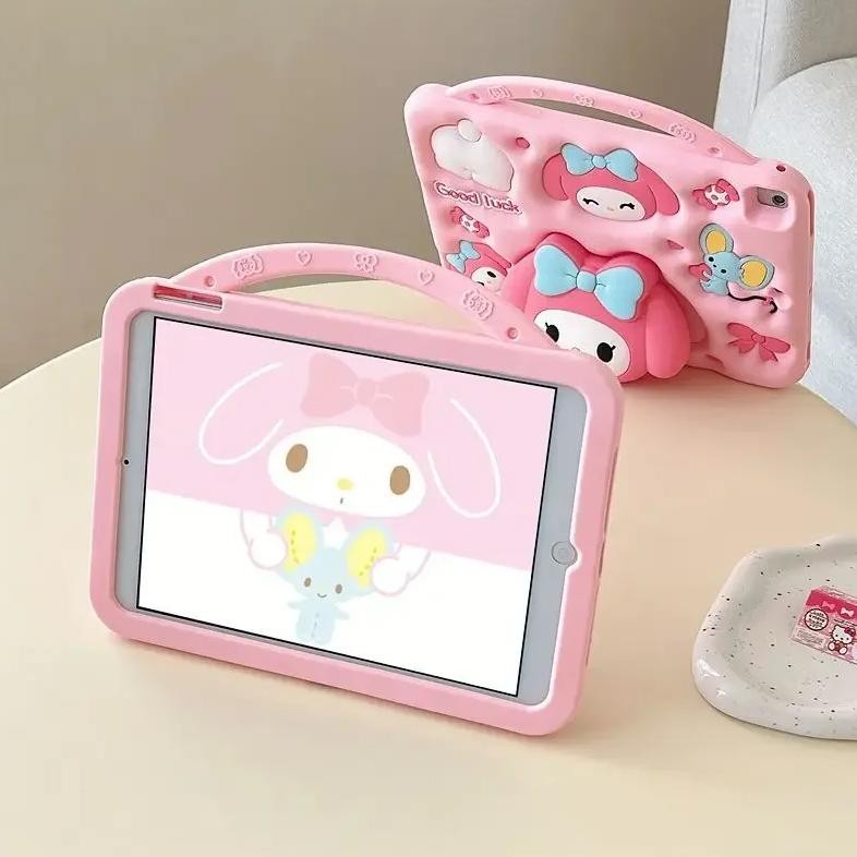 Cartoon Cute My Melody Stand Tablet Case For Samsung Galaxy Tab A8 X200 X205 10.5 S6 Lite S9 Plus A7