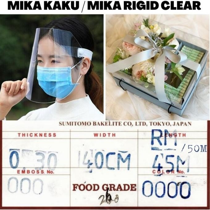 

Plastik Mika Kaku Lebar 140Cm Mika Rigid Kotak Bening Per 0,5M 0.30A Original