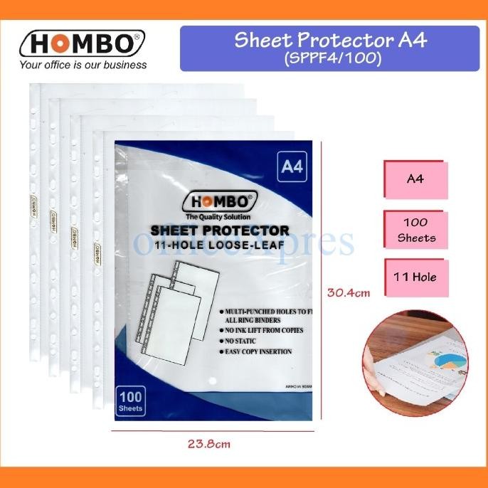 

Sheet Protector A4 / Document Protector / Plastik Sleeves 100 Lembar Original