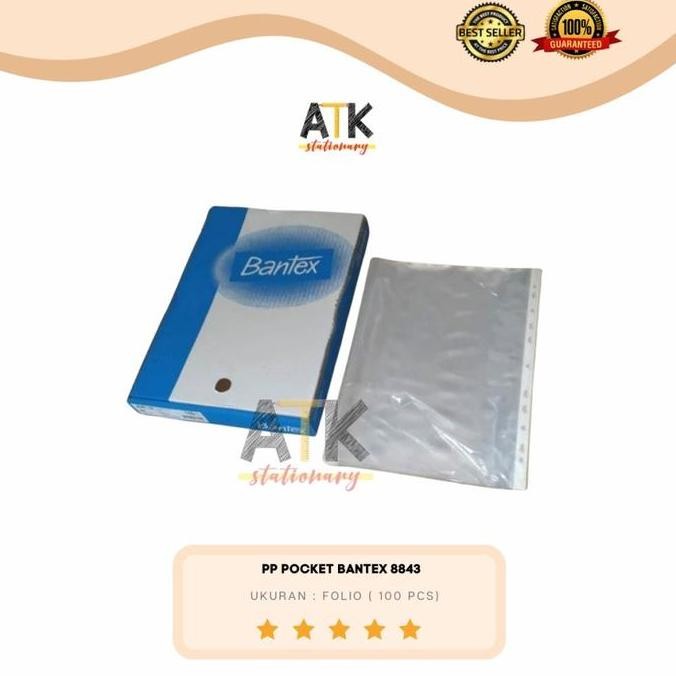 

Plastik Pp Pocket File Folio Bantex 8843 F4 Isi 100 Lembar Atk Original