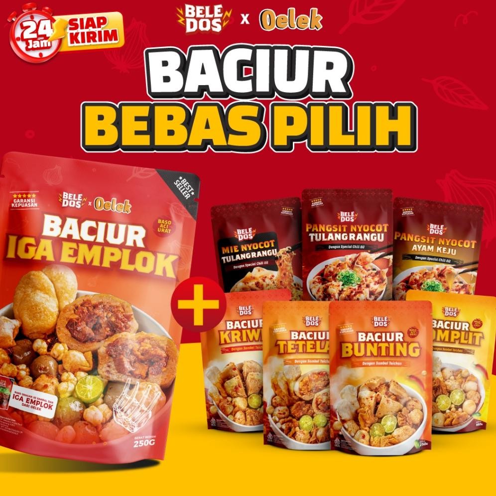 

TERMURAH Beledos Baciur Bebas Pilih/ Baciur Iga Emplok / Pangsit Nyocot Tulang Rangu / Pangsit Nyocot Ayam Keju Siap kirim