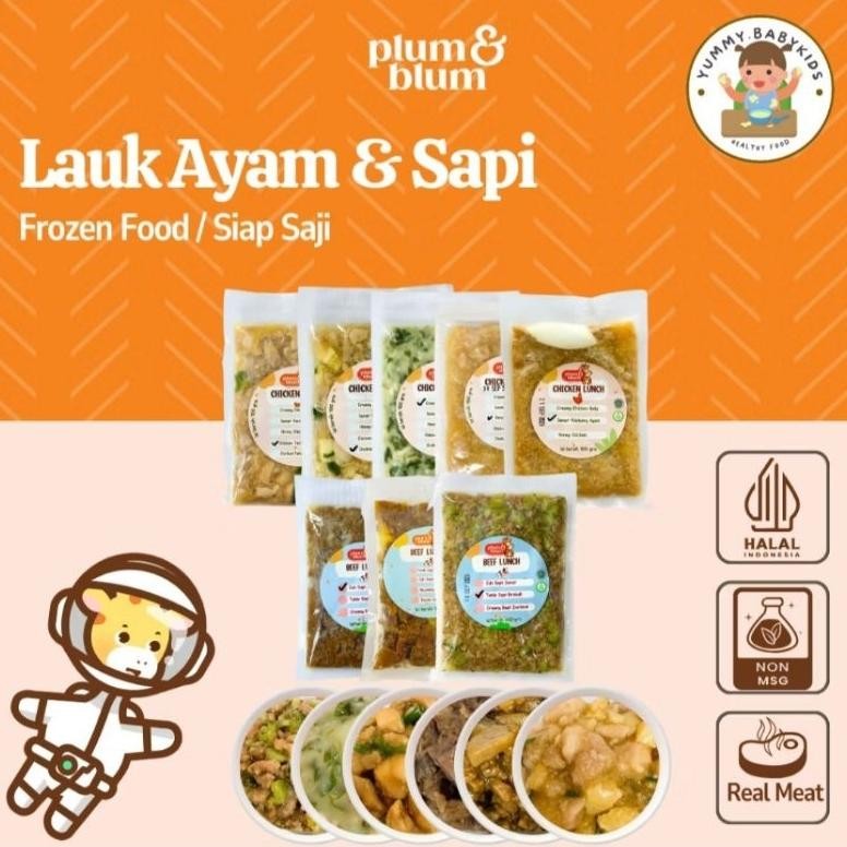 

READY STOK Beef / Chicken Lunch Plum and Blum Ready to Eat Siap kirim