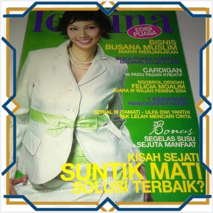 [4PE] MAJALAH FEMINA TAHUN 2004 COVER FELICIA MARINA MOALIM