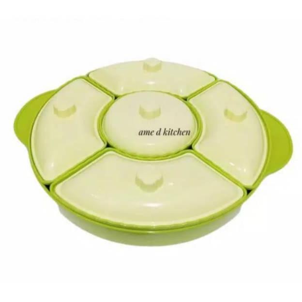 Prasmanan bulat golden sunkis hijau