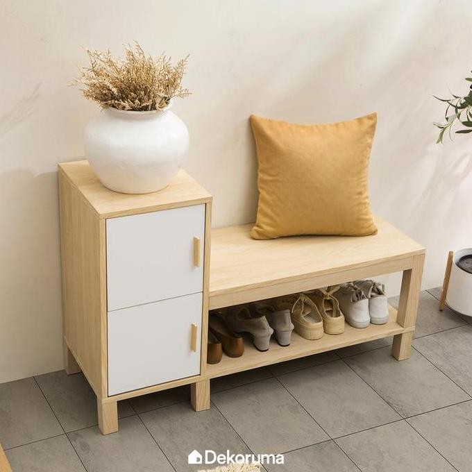 Dekoruma VINN Rak Sepatu Layer Puff dengan Tempat Duduk / Bench