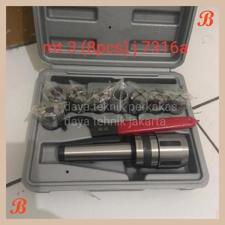 [DYT] collet chuck set MT3 8 PC - arebore MT3 8pc m16 - mt3 collet j7816