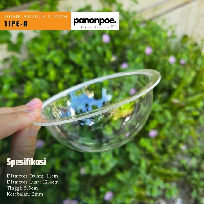 wakseng Dome Acrylic 4 Inch (Kubah Akrilik) - Dome Akrilik Kamera
