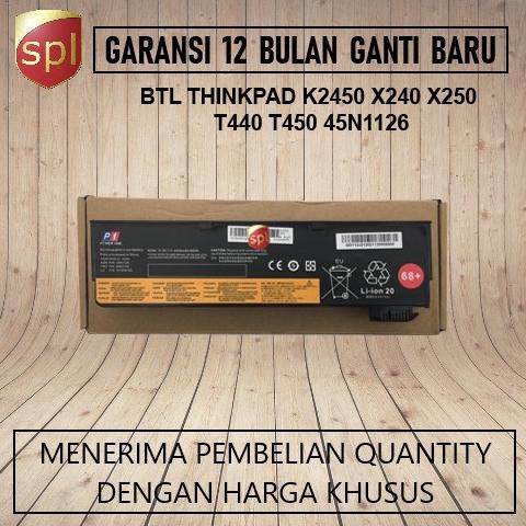 TERBARU - BATERAI LAPTOP LENOVO Thinkpad K2450 X240 X250 T440 T450 45N1126