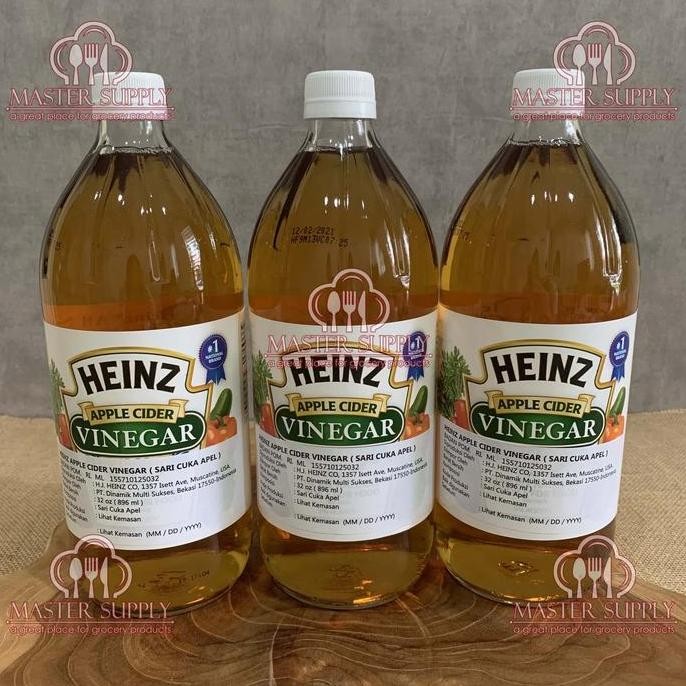 

STOK TERBATAS HEINZ APPLE CIDER VINEGAR 896 ML / CUKA APEL / UKURAN 32 OZ