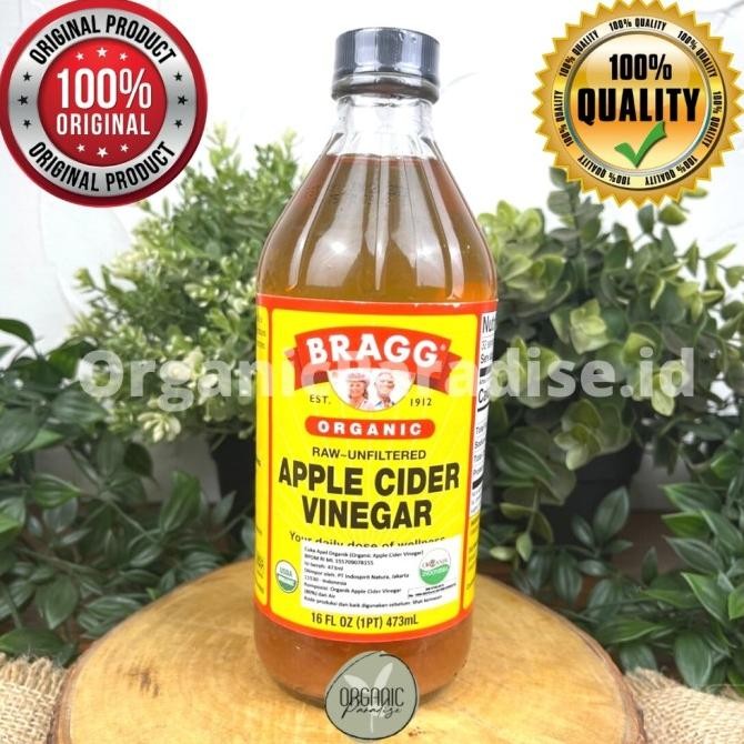

STOK TERBATAS BRAGG APPLE CIDER VINEGAR 473 ML / CUKA APEL BRAGG 473 ML WITH MOTHER BPOM
