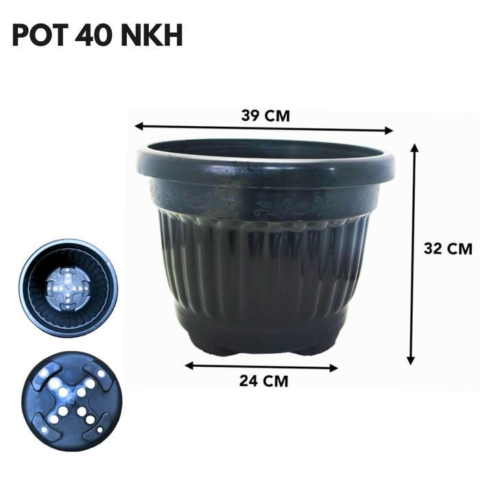 Bp Nkh Pot 40 - Pot Tanaman 40 Cm Kuping - Pot Ukuran Besar - Plastik