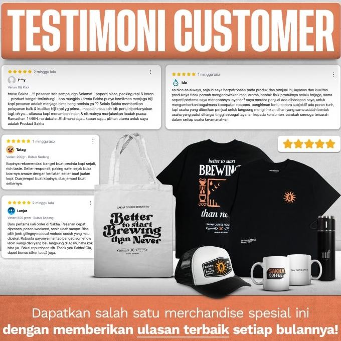 

Murah Biji Kopi Bubuk Robusta Bali Kintamani Sakha Coffee Roastery 500 Gram