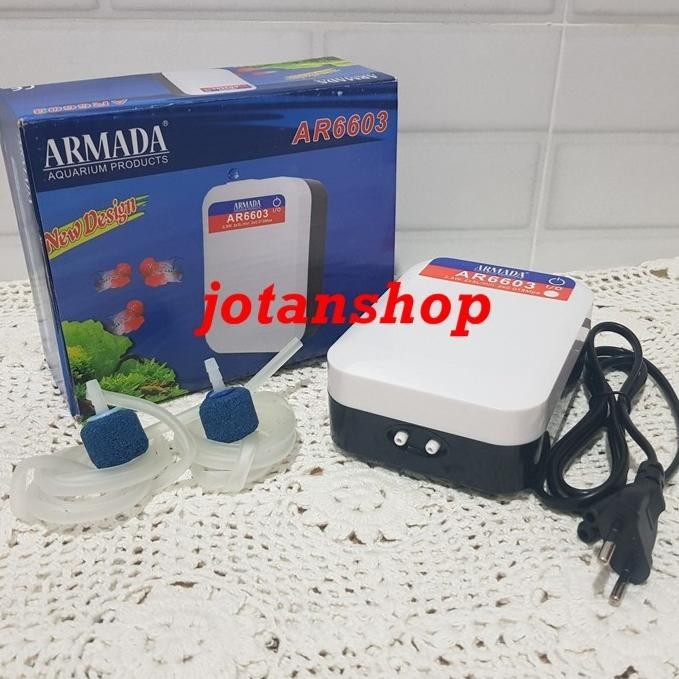 DISKON ARMADA AR 6603 POMPA UDARA AERATOR AIR PUMP MINI AC DC ACDC AQUARIUM