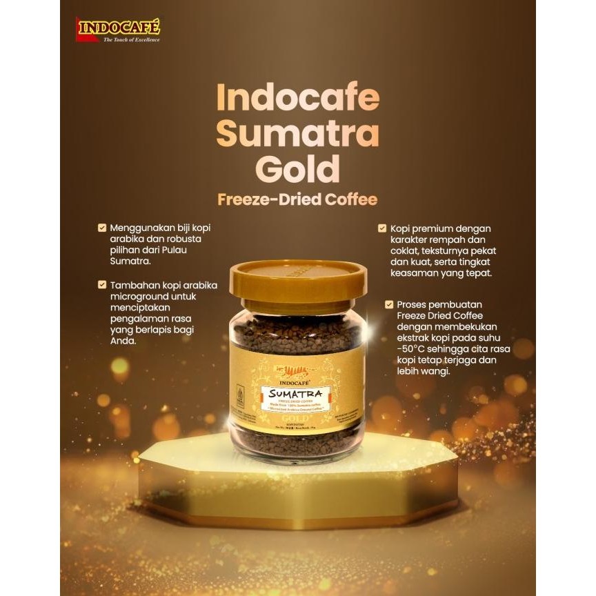 

Murah Indocafe Sumatra Freeze Dried Coffee Gold (50G)
