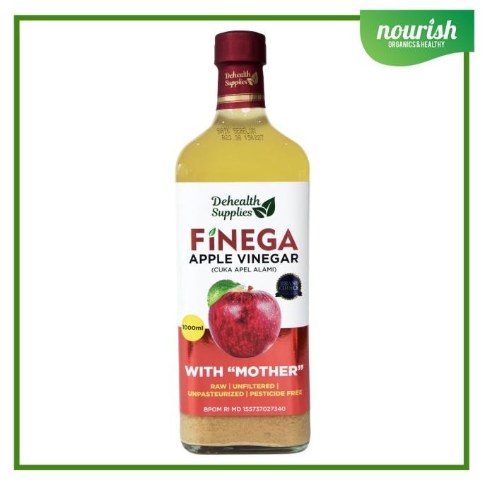 

STOK TERBATAS FINEGA, APPLE VINEGAR (CUKA APEL ALAMI) WITH THE MOTHER 1L