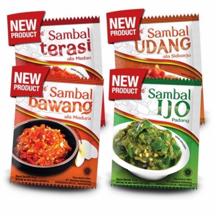 

Bamboe Sambal Ijo/ Udang/ Terasi/ Bawang Sachet 15 gram eceran