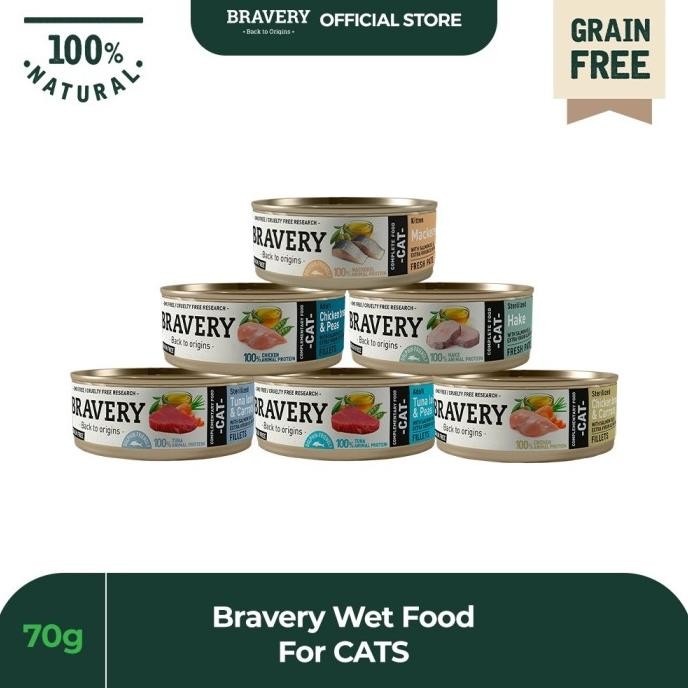 BRAVERY WET FOOD DOR CAT 70GRAM/MAKANAN BASAH/WET FOOD