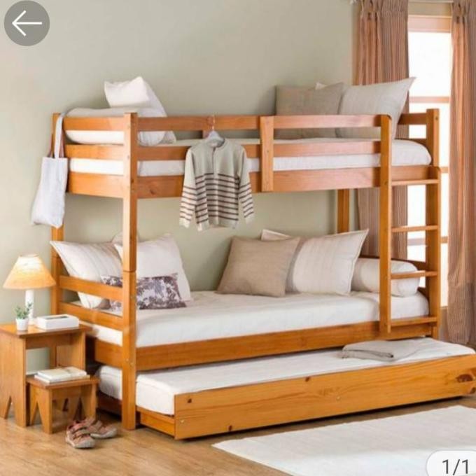 ready  ranjang tingkat kayu jati susun