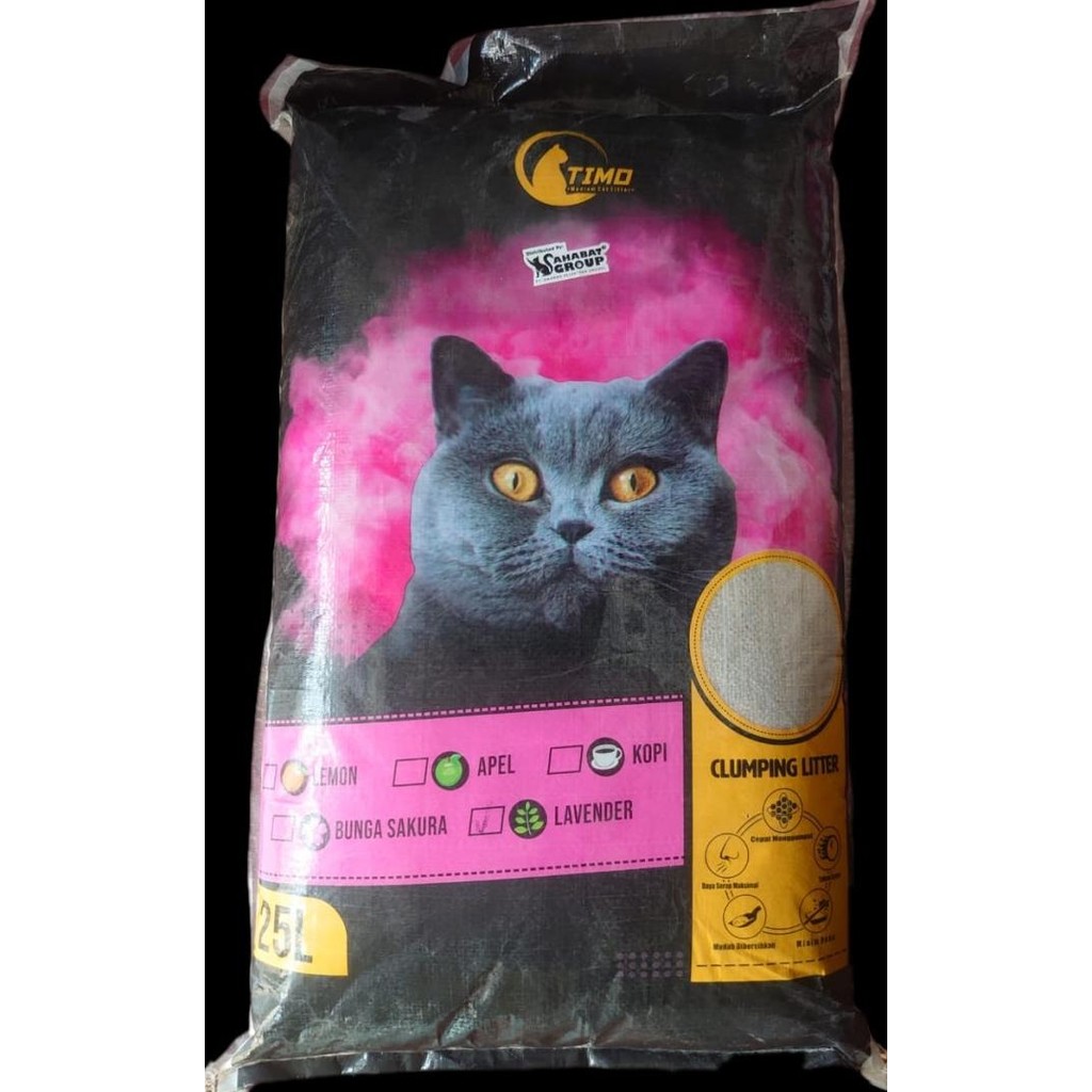 Pasir TIMO 25 Liter - Pasir Kucing Gumpal Pasir Kucing Wangi Pasir