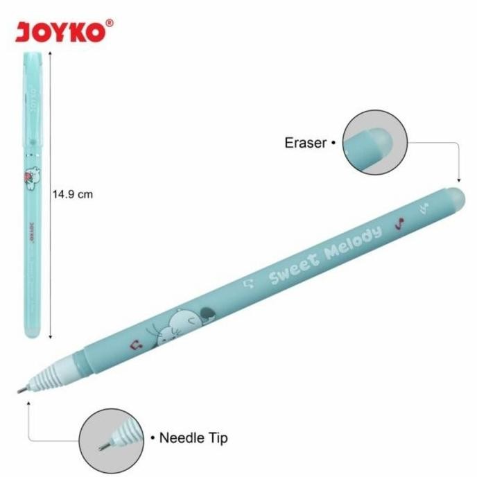 

tyS Pen Bisa Hapus JOYKO GP334 1pack ISI 12PCS/Erasable Gel Pen/Shokyo7 GP334 Pulpen Black