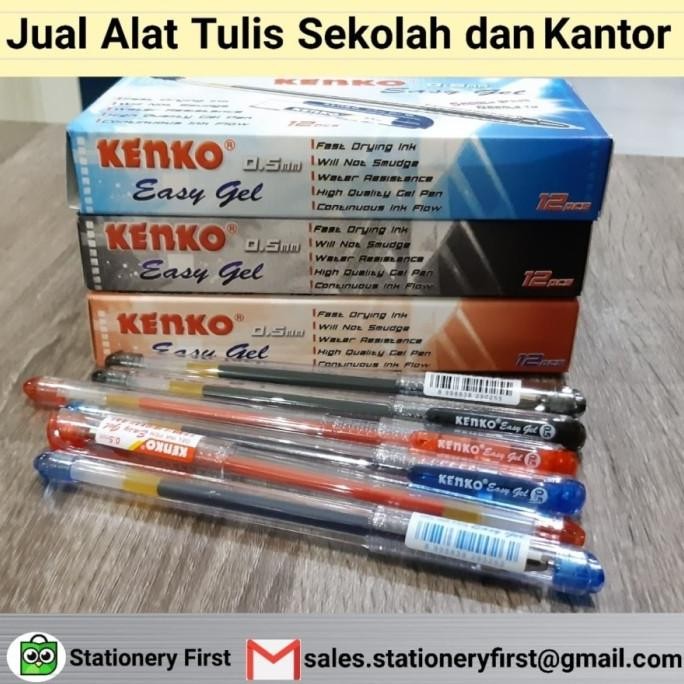 

tyS Pen Kenko Easy Gel 0,5mm HITAM - 12 PCS (1 LUSIN)