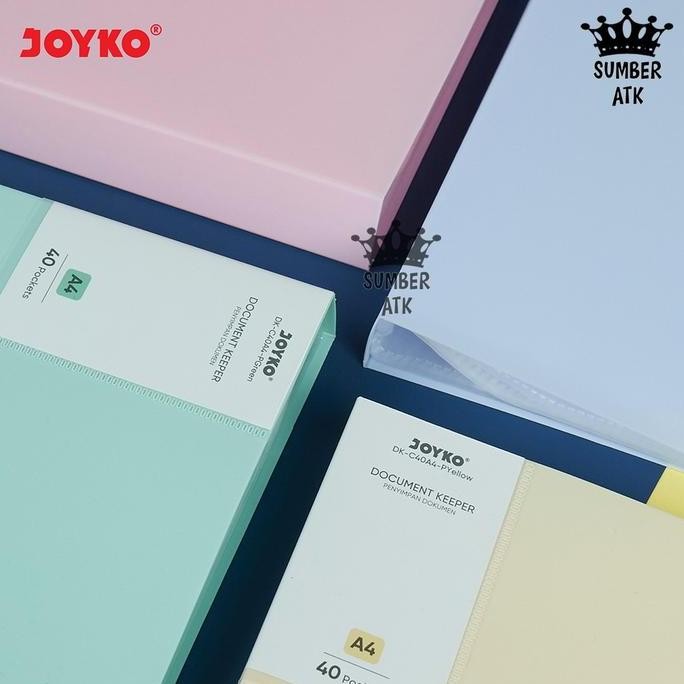 

tyS Document Keeper Clear Holder A4 F4 20 , 40 , 60 Lembar Map File Dokumen Folder Joyko Pastel