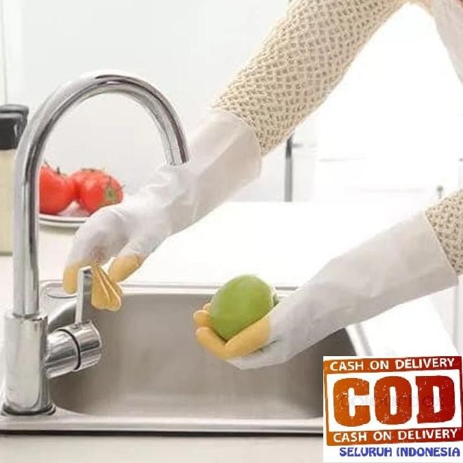 SARUNGAN TANGAN KARET CUCI PIRING ANTI AIR SARUNG TANGAN CUCI PIRING