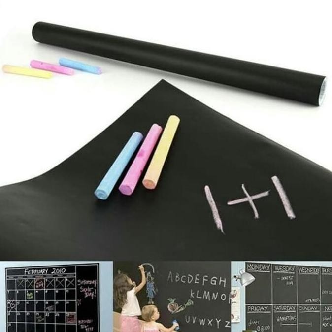 

tyS whiteboard wallpaper dinding sticker papan tulis plus marker 45cmx2m