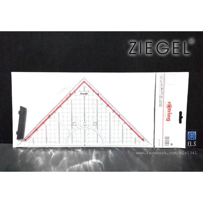 

tyS Ziegel - Penggaris Segitiga Pegangan